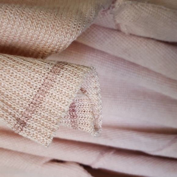 ANTHRO Deletta Oversized Cold Shoulder Waffle Knit Sweater Top, Small, Peach - Picture 6 of 13